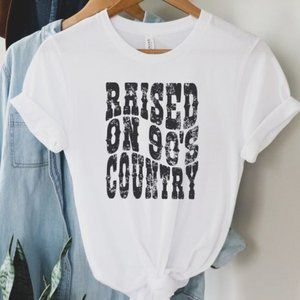 Raised On 90S Country Western Tshirt Country Music Fan Shirt